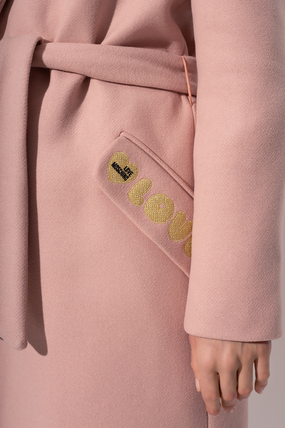 Moschino pink outlet coat